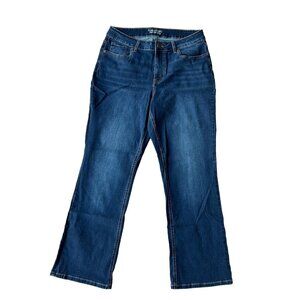 Maurices Womens High-Rise Curvy Dark Wash Bootcut Denim Jeans